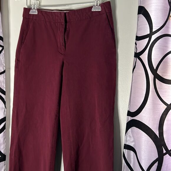 J. Crew Maroon size 2 cropped pants - Picture 5 of 11